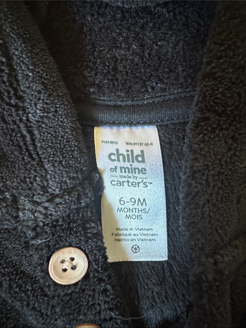 Carter's Plush Hooded Pullover in Dark Navy - Picture 2 of 3